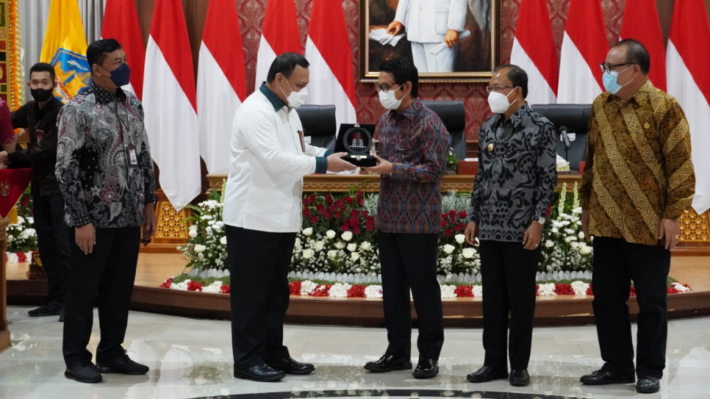 Dengan nilai capaian 98,56%, MCP Badung Raih Penghargaan Dari KPK RI